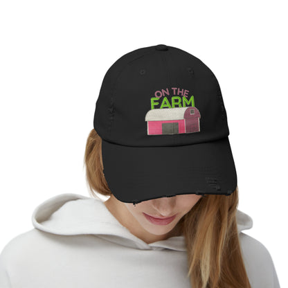 On The Farm Unisex Distressed Cap