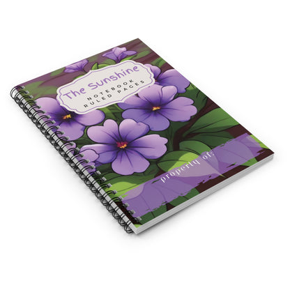 The Sunshine Purple Spiral Notebook - Ruled Line