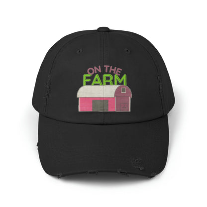 On The Farm Unisex Distressed Cap