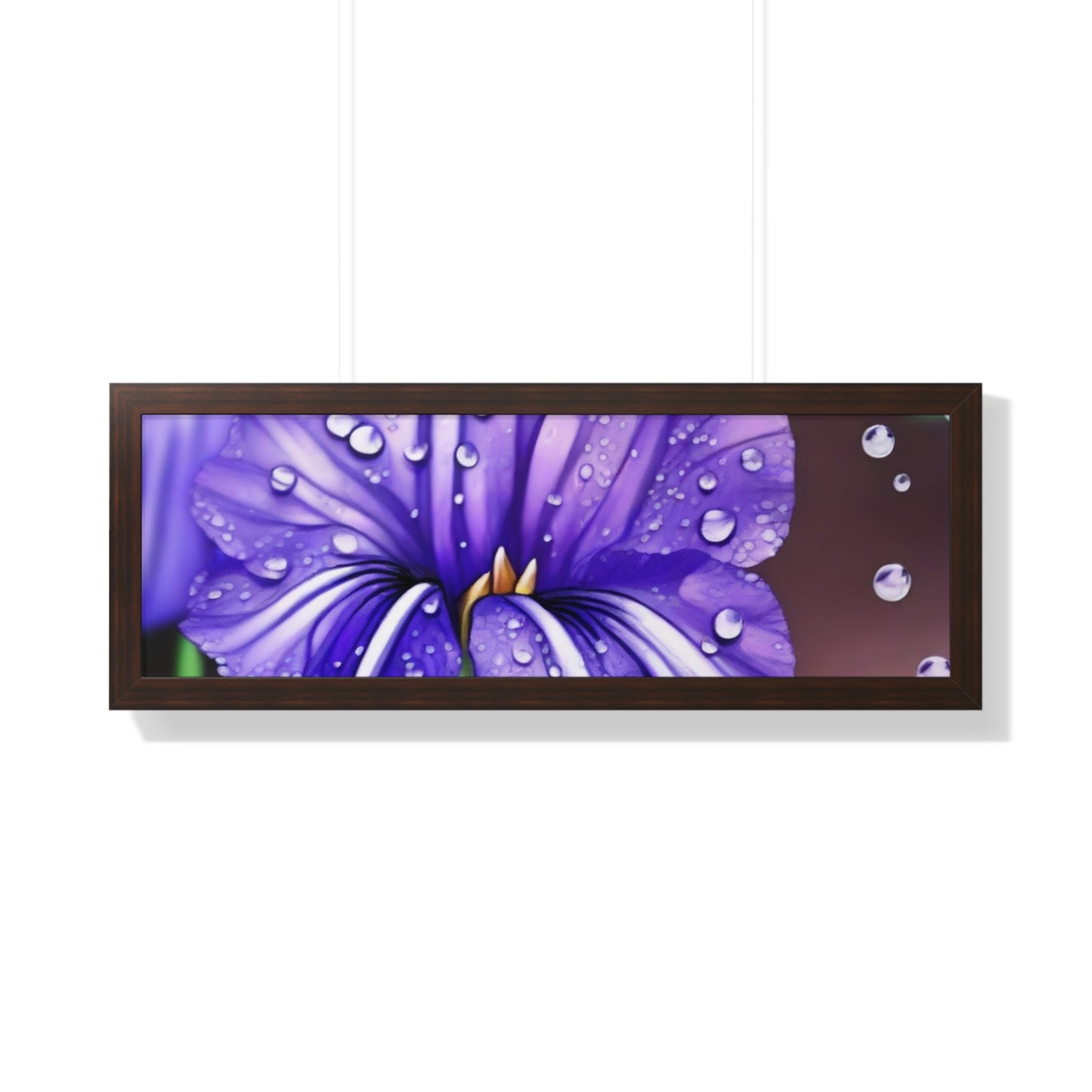 Purple Rain Iris Framed Horizontal Poster