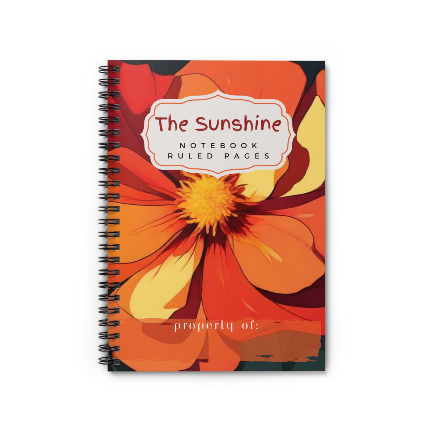 The Sunshine Orange Spiral Notebook - Ruled Line