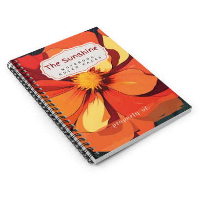 The Sunshine Orange Spiral Notebook - Ruled Line