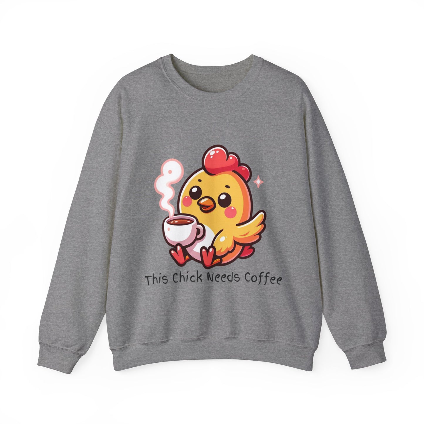 This Chick Needs Coffee Unisex Heavy Blend™ Crewneck Sweatshirt